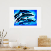 Gewoon dolfijnendierkunst poster (Keuken)