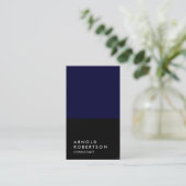 Gewoon donkerblauw zwart consultant Visitekaartje (Staand voorkant)