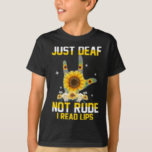 Gewoon Doof Niet Onbeleefd Slechthorend Dove Asl G T-shirt