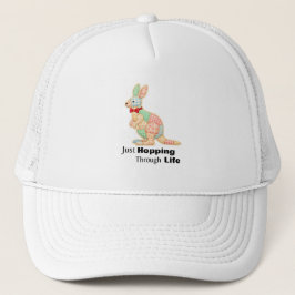 Gewoon door het leven huppelen Kangoeroe ontwerp Trucker Pet