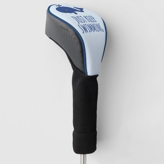 Gewoon door te zwemmen walvis golfheadcover (Schuin)