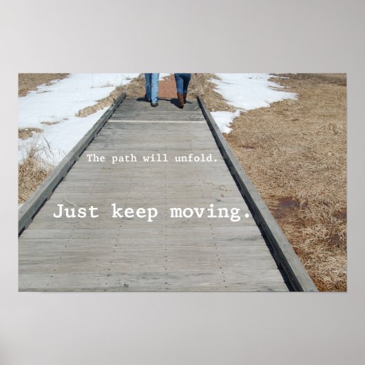 Gewoon doorgaan met bewegen poster (Voorkant)