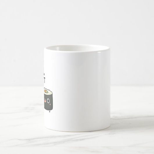 Gewoon doorlopen met het grappige Sushi Roll Pun Koffiemok (Center)