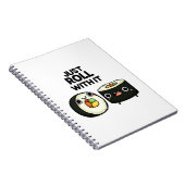 Gewoon doorlopen met het grappige Sushi Roll Pun Notitieboek (Rechterzijde)