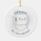 Gewoon doorrollen met het grappige kerstfeest keramisch ornament (Achterkant)