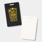 Gewoon Drink Beer Badge (Voor- en achterkant)