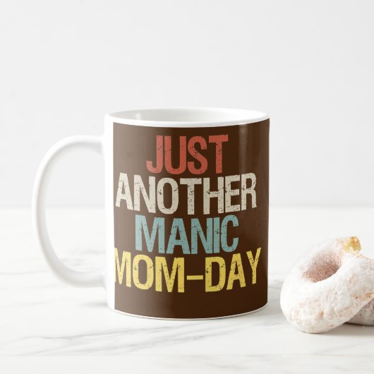Gewoon een andere Manic Mam Day Funny Moederdag Koffiemok (Met donut)