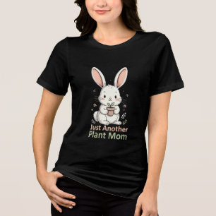 Gewoon Een Andere Plantenmoeder Cute Konijn Pasen Tri-Blend Shirt