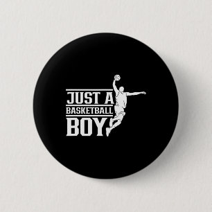 Gewoon een basketbal jongen coach speler team weds ronde button 5,7 cm