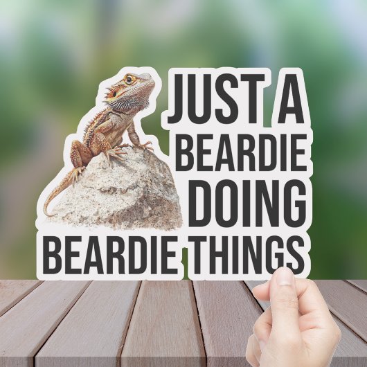 Gewoon een Beardie Doen Beardie Dingen Grappig Quo Sticker