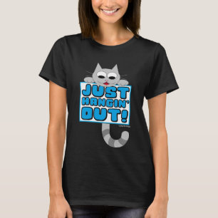 GEWOON EEN BEETJE HANGEN! Zacht Kartonnen Kat T-shirt