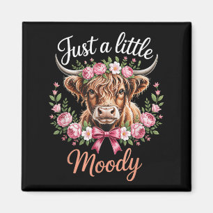 Gewoon een beetje Moody Highland Koe Graphic voor Magneet