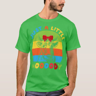 Gewoon een beetje Moody Koe Moo Lover Farmer T-shirt