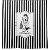 Gewoon een beetje onoplosbaar oud Engels Sheepdog  Douchegordijn (Voorkant)