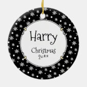 Gewoon een beetje onoplosbaar oud Engels Sheepdog  Keramisch Ornament (Achterkant)