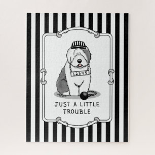 Gewoon een beetje onoplosbaar oud Engels Sheepdog Legpuzzel