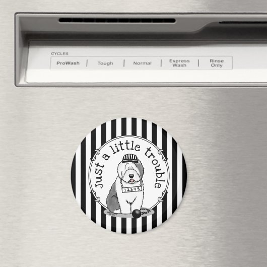 Gewoon een beetje onoplosbaar oud Engels Sheepdog  Magneet (Insitu (Vaatwasser))