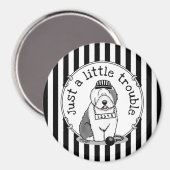 Gewoon een beetje onoplosbaar oud Engels Sheepdog  Magneet (Voorkant / Achterkant)