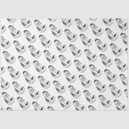 Gewoon een beetje onoplosbaar oud Engels Sheepdog Tissuepapier (Voorkant)