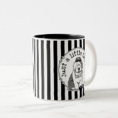 Gewoon een beetje onoplosbaar oud Engels Sheepdog Tweekleurige Koffiemok (Voorkant rechts)