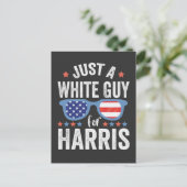 Gewoon een blanke man voor Harris Support Presiden Briefkaart (Staand voorkant)