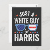 Gewoon een blanke man voor Harris Support Presiden Briefkaart (Voorkant / Achterkant)
