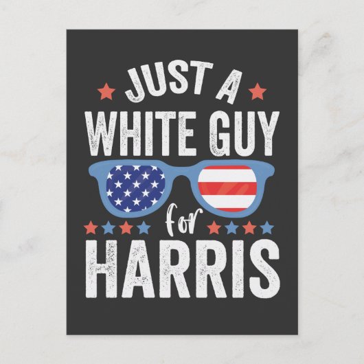 Gewoon een blanke man voor Harris Support Presiden Briefkaart (Voorkant)