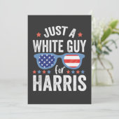 Gewoon een blanke man voor Harris Support Presiden Kaart (Staand voorkant)