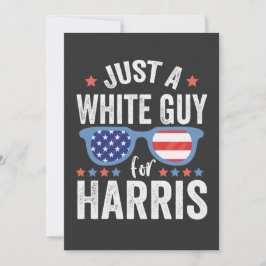 Gewoon een blanke man voor Harris Support Presiden Kaart