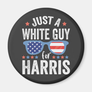 Gewoon een blanke man voor Harris Support Presiden Magneet