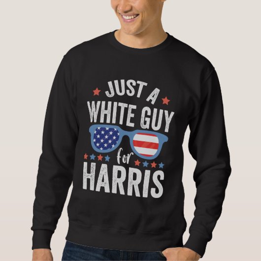 Gewoon een blanke man voor Harris Support Presiden Trui (Voorkant)