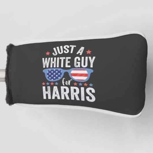 Gewoon een blanke vent voor Harris Ondersteun Pres Golfheadcover (Voorkant)
