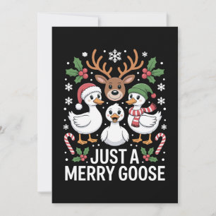 Gewoon Een Blij Gans Kerst Rendier Suikerstokje Kaart