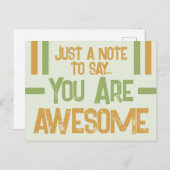 Gewoon een briefje dat je geweldige groen bent briefkaart (Voorkant / Achterkant)