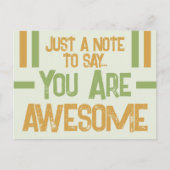 Gewoon een briefje dat je geweldige groen bent briefkaart (Voorkant)