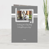 Gewoon een briefje om te zeggen 3 kattenfoto's gri kaart (Achterkant)