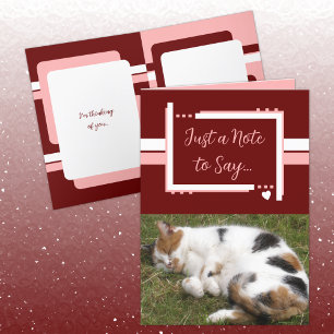 Gewoon een briefje om te zeggen kat foto's bordeau kaart
