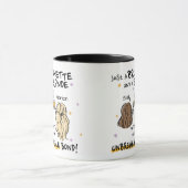 Gewoon een brunette en een blonde Custom Name Mok (Midden)