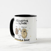 Gewoon een brunette en een blonde Custom Name Mok (Voorkant links)