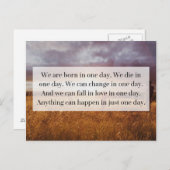 Gewoon één-daagse prijsopgave briefkaart (Voorkant / Achterkant)