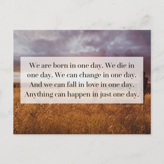 Gewoon één-daagse prijsopgave briefkaart (Voorkant)