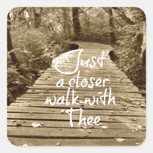 Gewoon een Dichtere Wandeling met Thee Vierkante Sticker