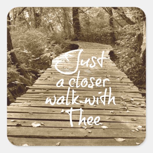 Gewoon een Dichtere Wandeling met Thee Vierkante Sticker (Voorkant)