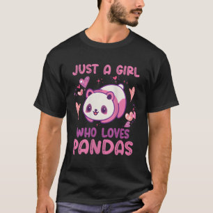 Gewoon een die houdt van panda's citaat panda t-shirt