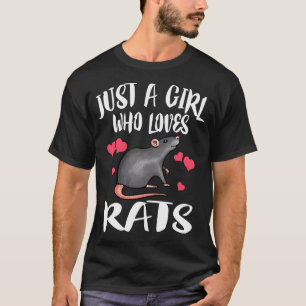 Gewoon een die houdt van ratten huisdier eigenaar t-shirt