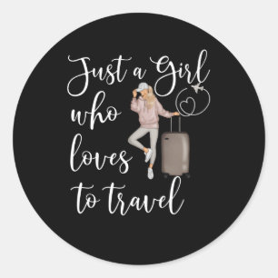 Gewoon een die houdt van reizen nomade ronde sticker