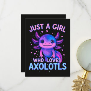 Gewoon Een Die Van Axolotls Houdt Bedankkaart