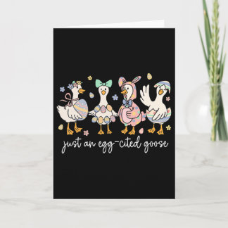 Gewoon een ei-citement Goose Grappige Bunny Gelukk Kaart