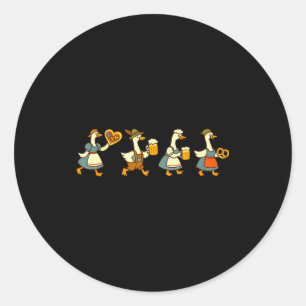 Gewoon Een Feestgans Duits Bier Prost Drinken Ronde Sticker