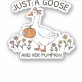 Gewoon een Gans en haar Pumpkin Classic T-shirt Sticker (Voorkant)
